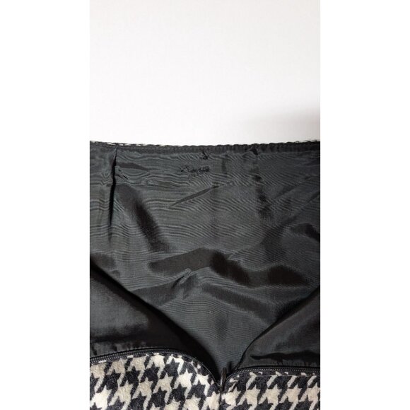 Houndstooth Wool Pencil Skirt By Charles Gray London Size 10 Old Money Academia - Picture 8 of 8